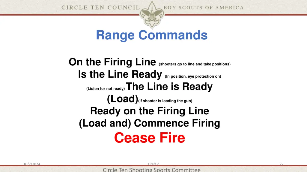 range commands 1