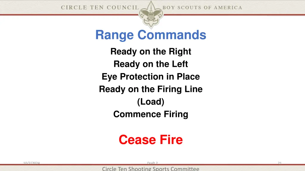 range commands