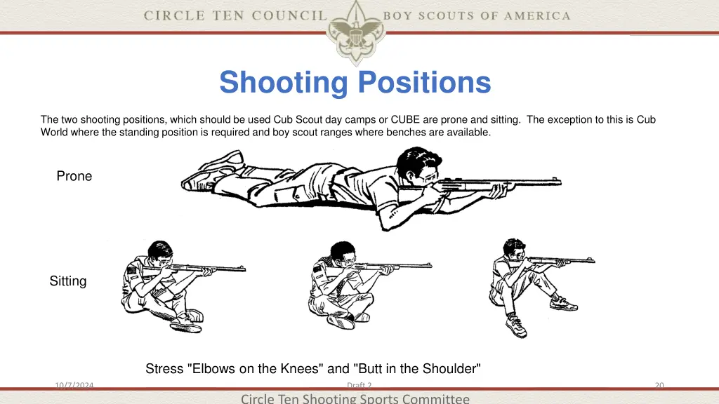 shooting positions