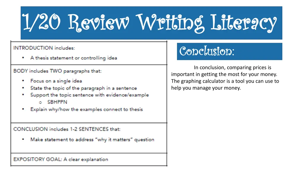 1 20 review writing literacy 1 20 review writing 3