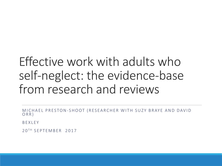 effective work with adults who self neglect