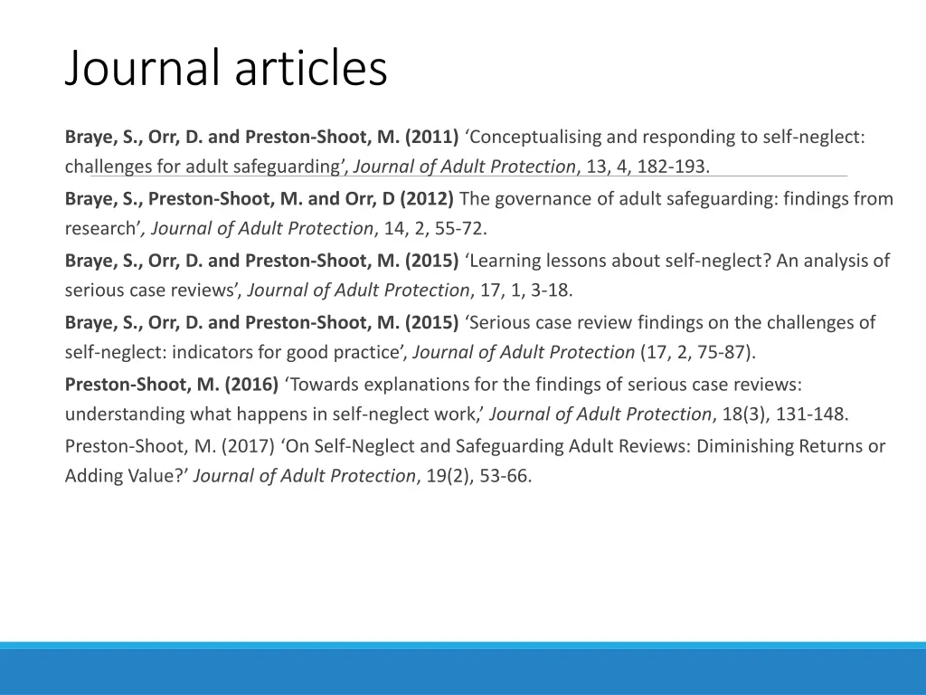 journal articles