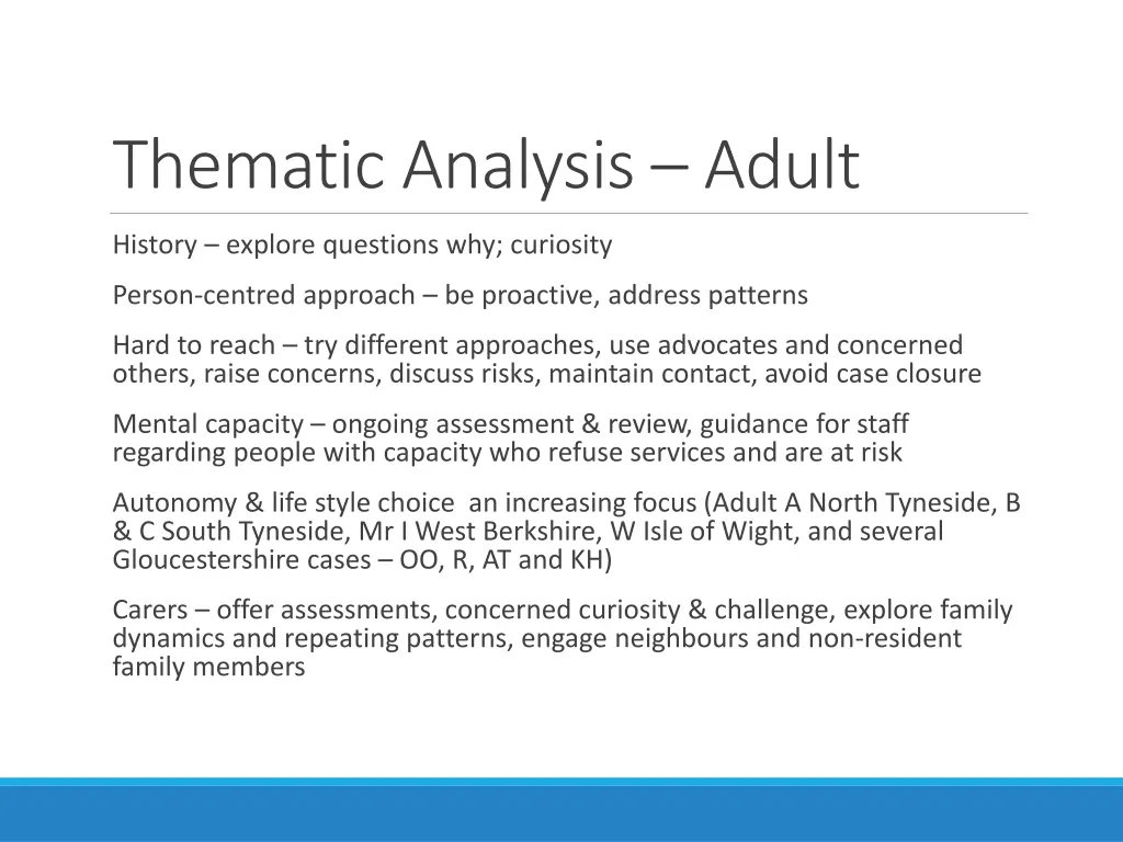 thematic analysis adult