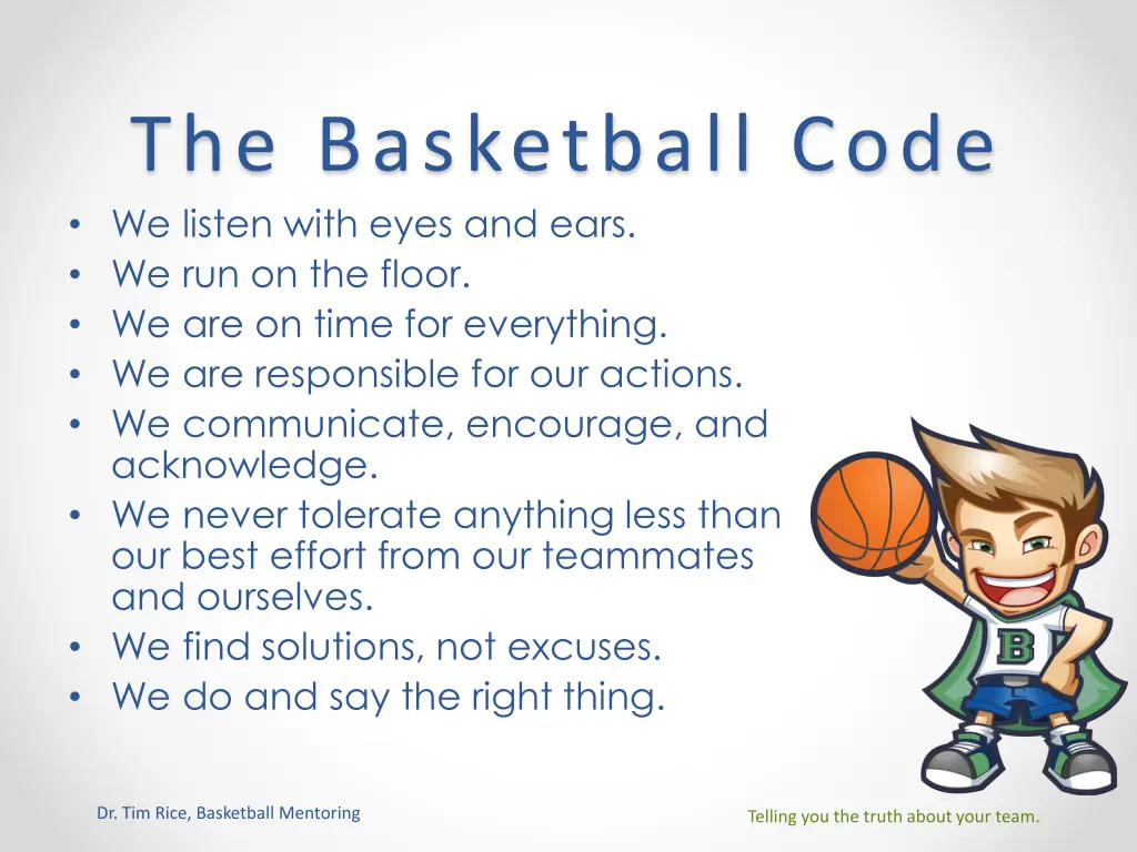 the basketball code we listen with eyes and ears