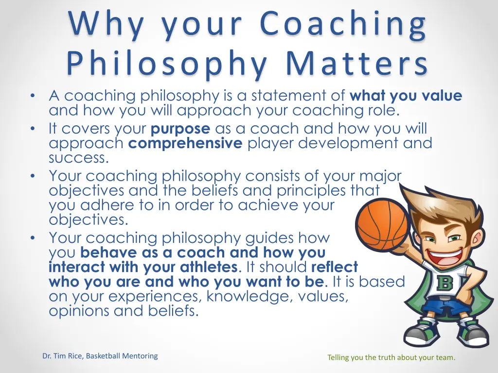 why your coaching philosophy matters a coaching