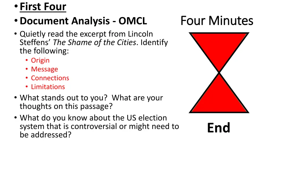 first four document analysis omcl quietly read