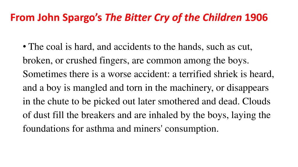 from john spargo s the bitter cry of the children 1