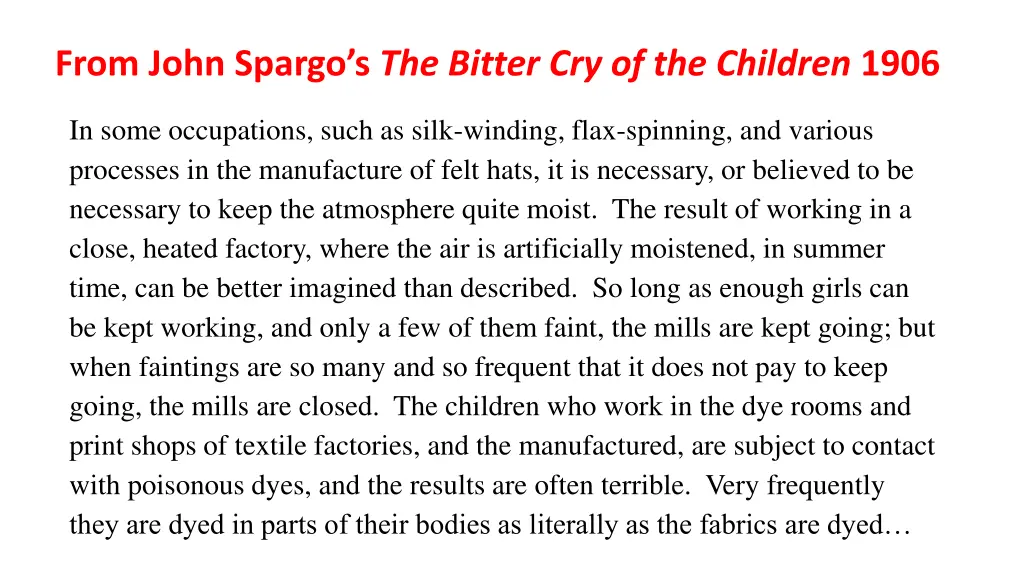 from john spargo s the bitter cry of the children 2