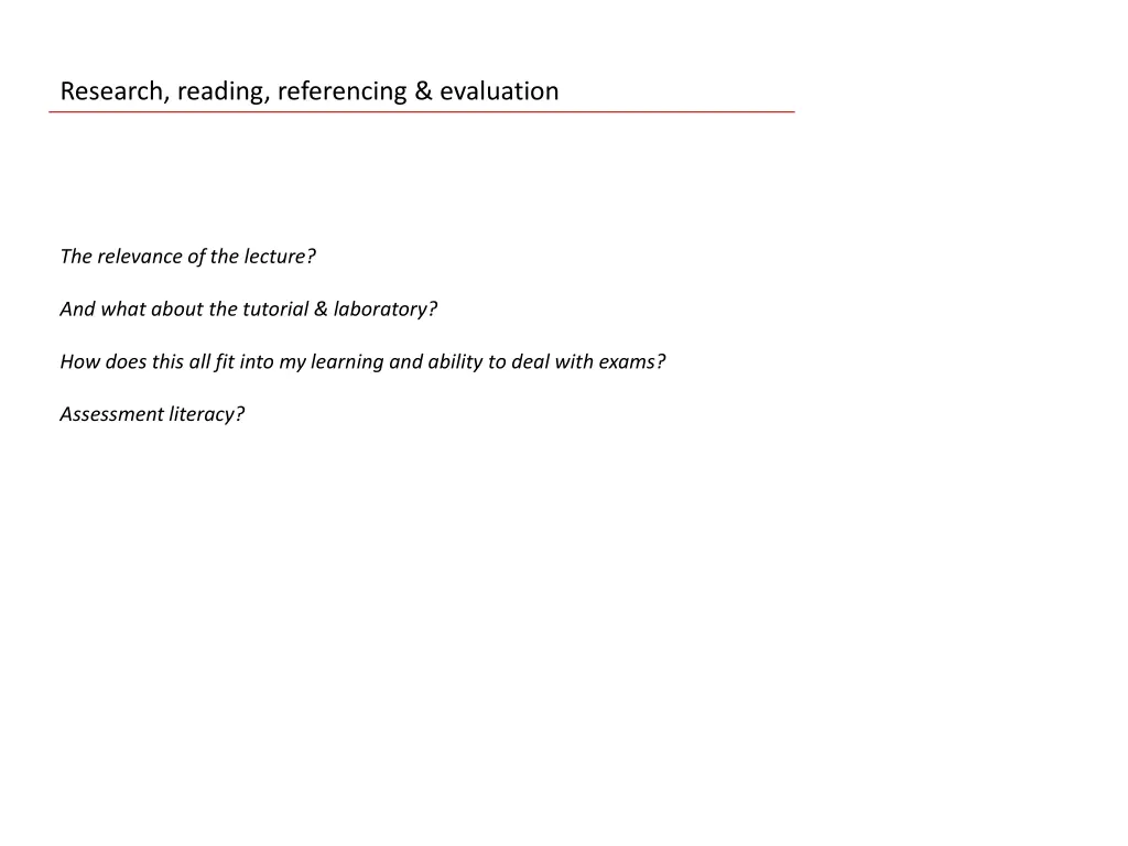 research reading referencing evaluation 1