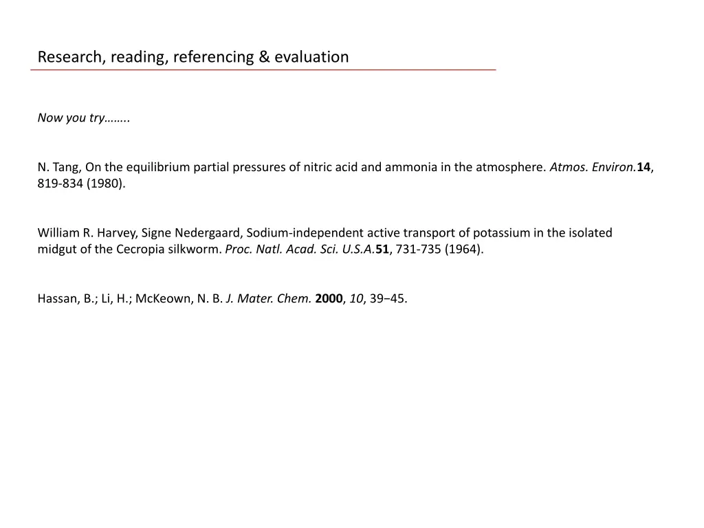 research reading referencing evaluation 10