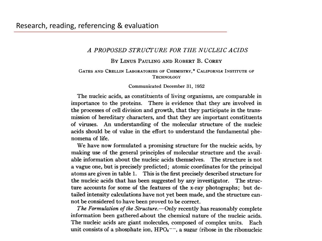 research reading referencing evaluation 12