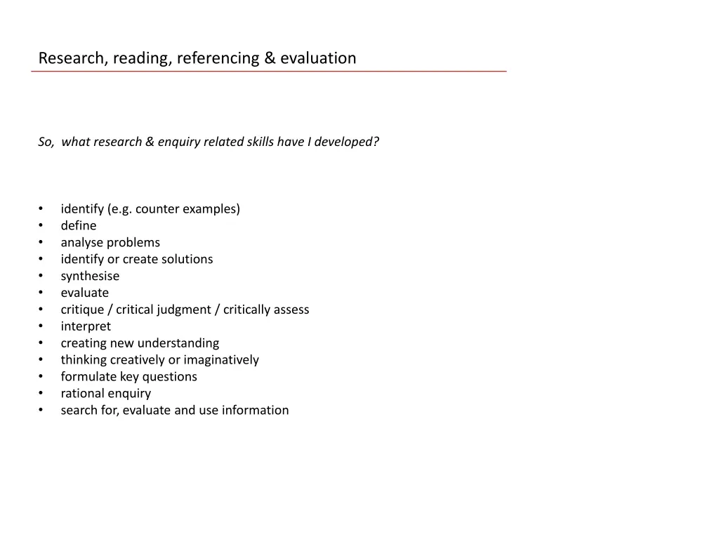 research reading referencing evaluation 15