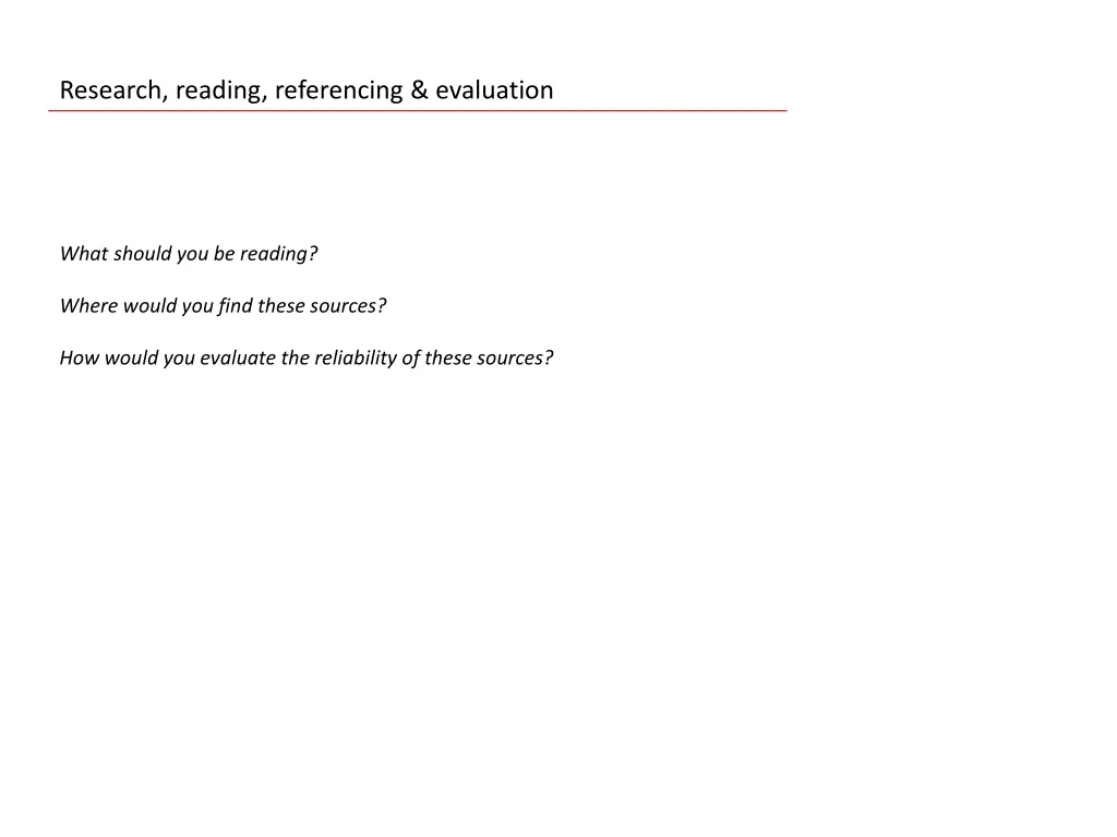 research reading referencing evaluation 2