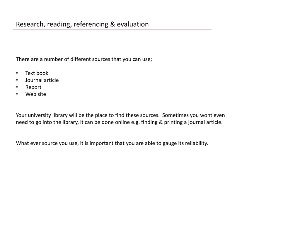 research reading referencing evaluation 3