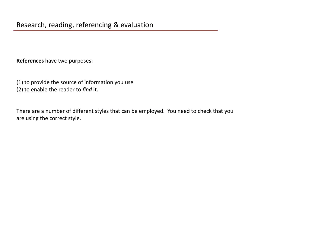 research reading referencing evaluation 5