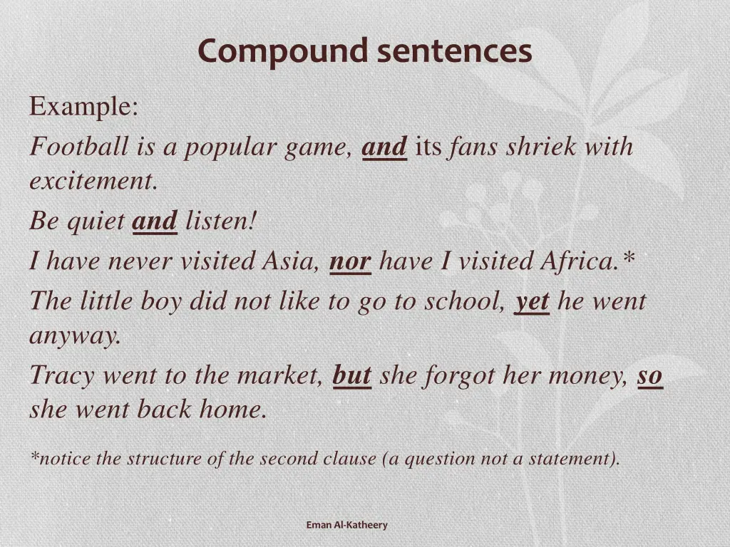 compound sentences