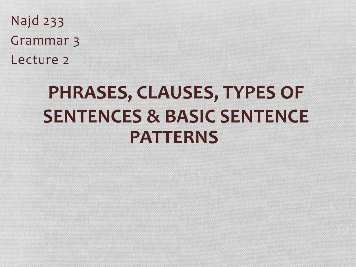 najd 233 grammar 3 lecture 2