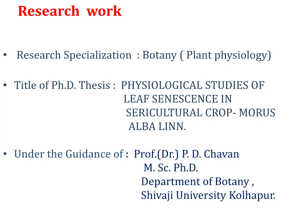 research work