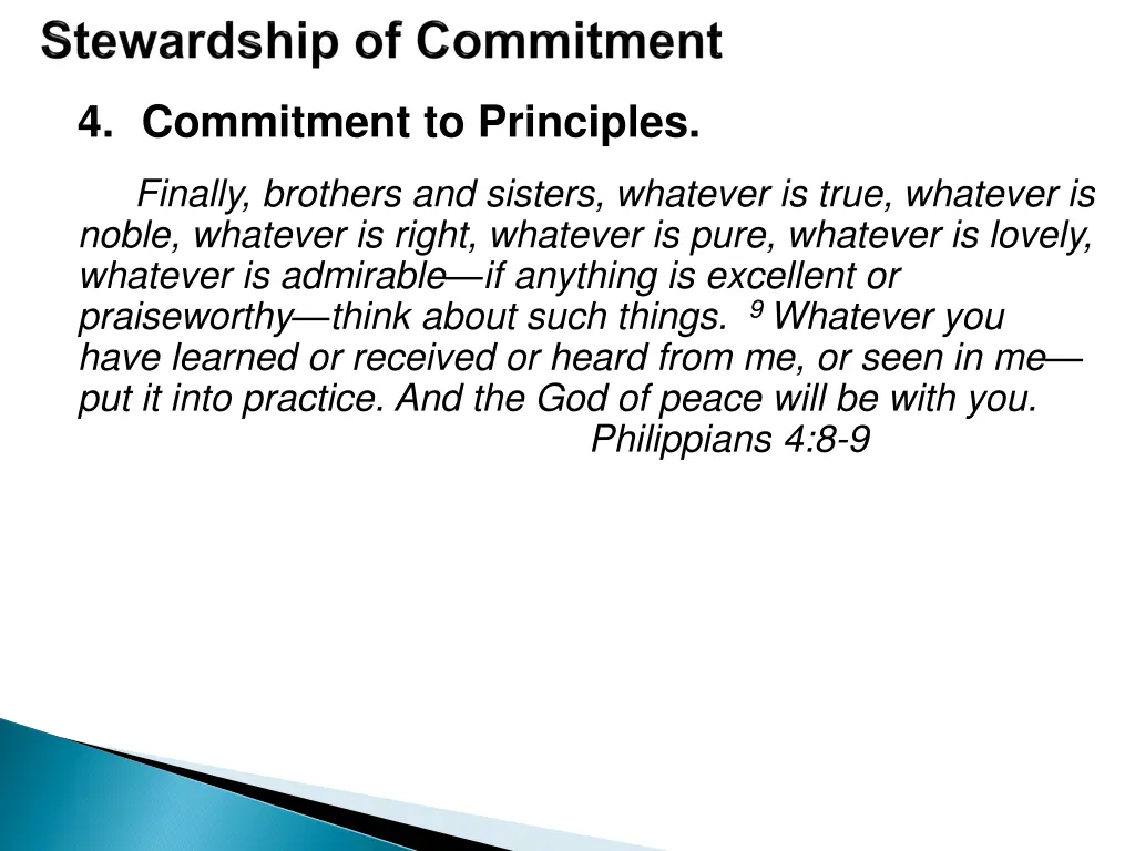 4 commitment to principles