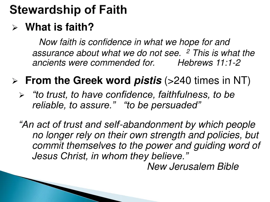 what is faith assurance about what