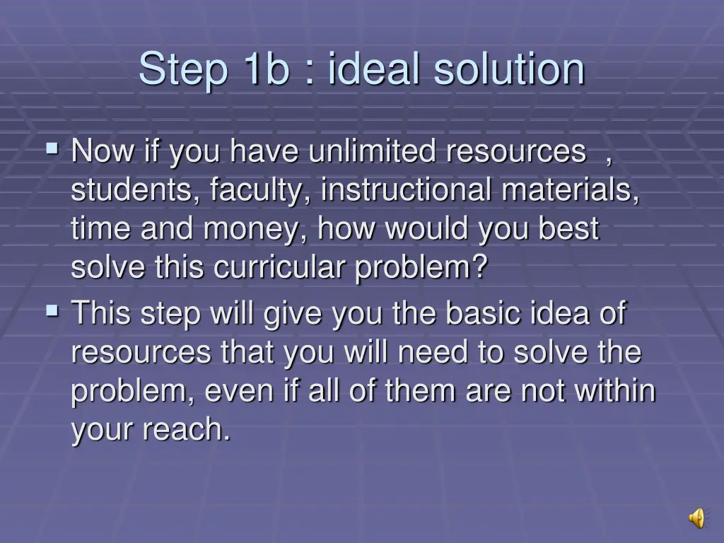 step 1b ideal solution