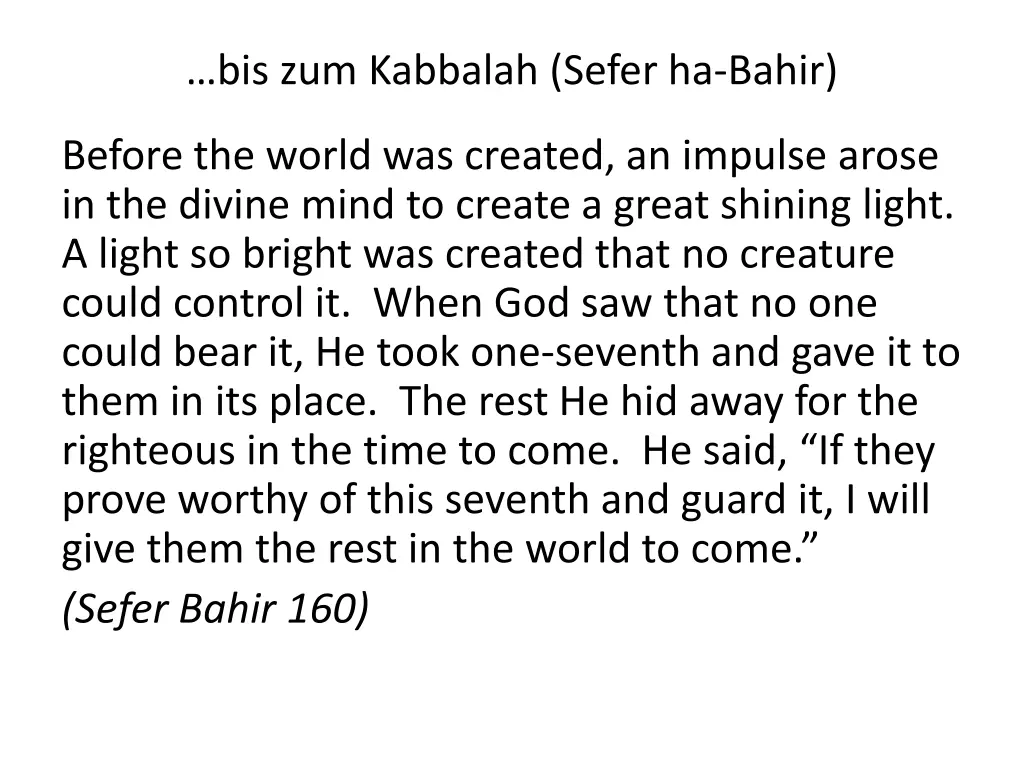 bis zum kabbalah sefer ha bahir