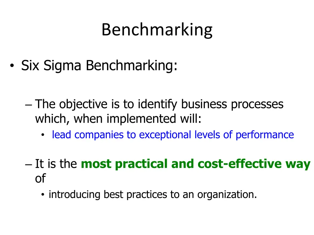 benchmarking