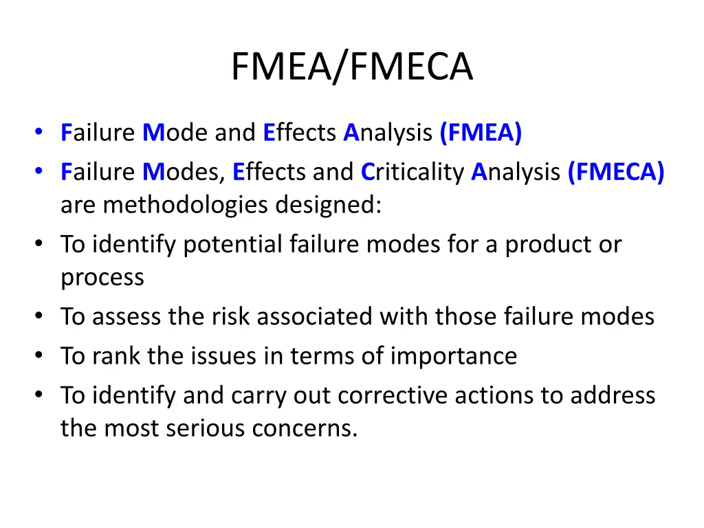 fmea fmeca