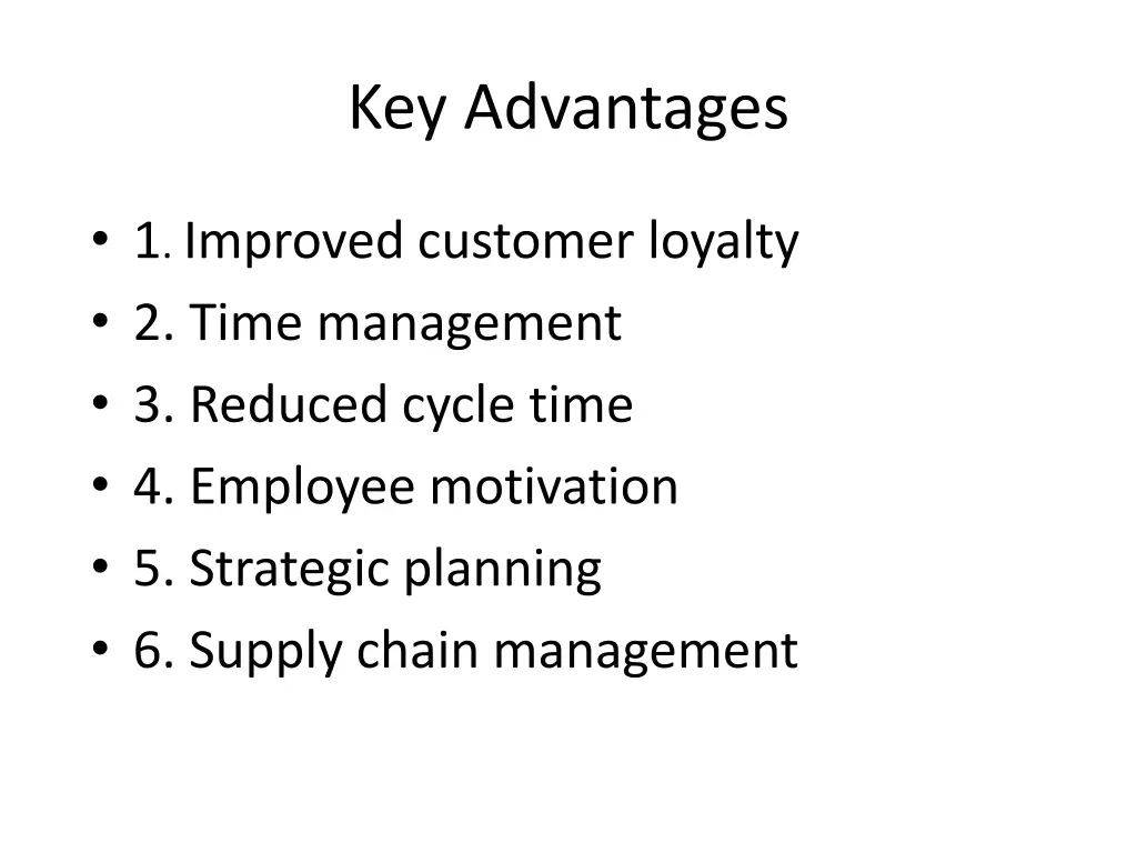 key advantages