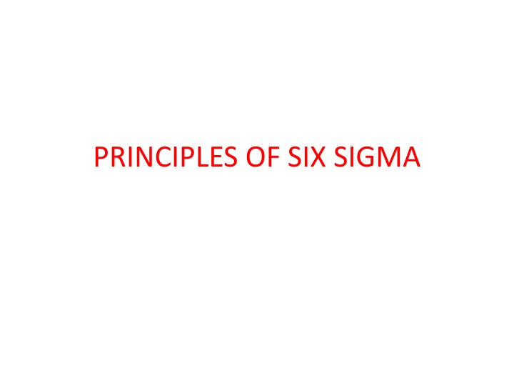 principles of six sigma