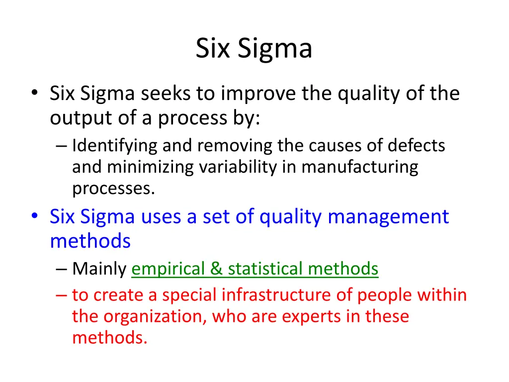 six sigma 1