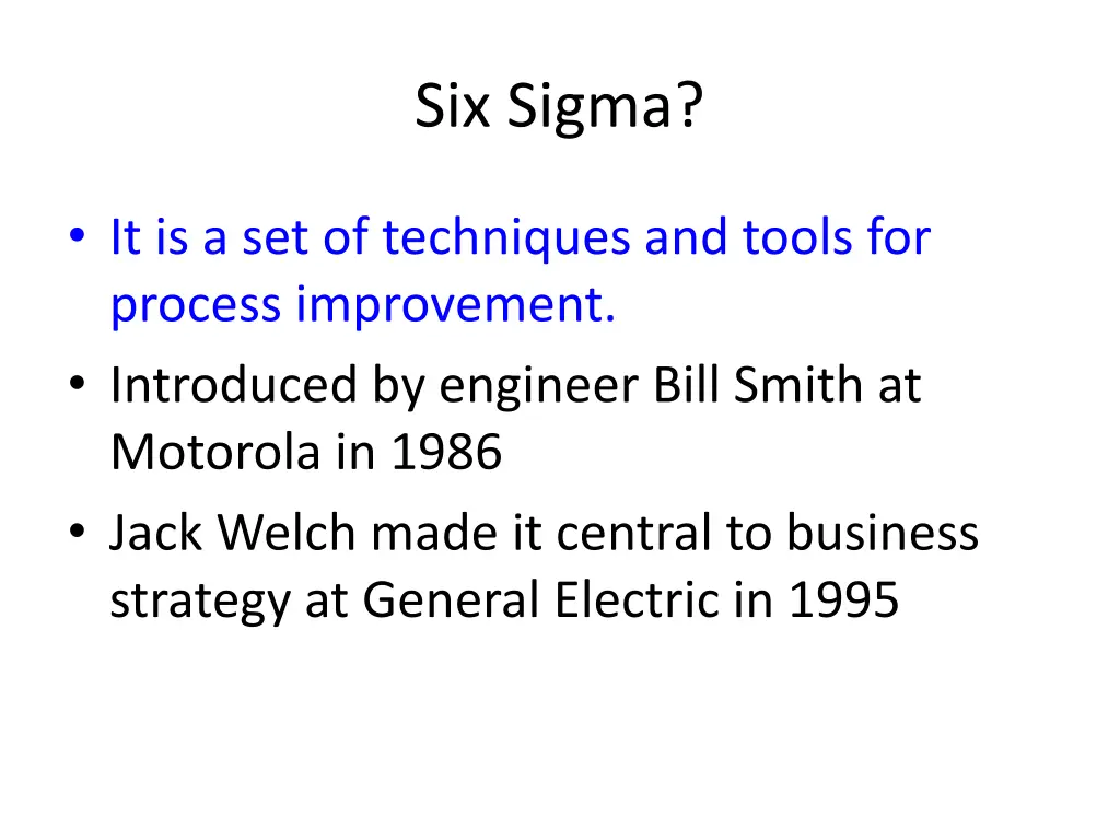 six sigma