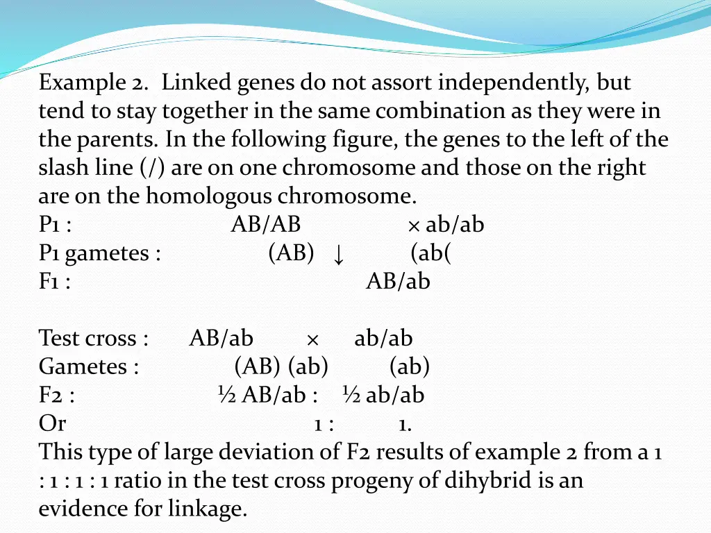 example 2 linked genes do not assort