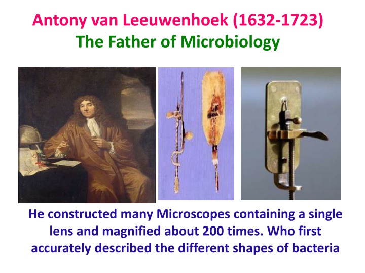 antony van leeuwenhoek 1632 1723 the father