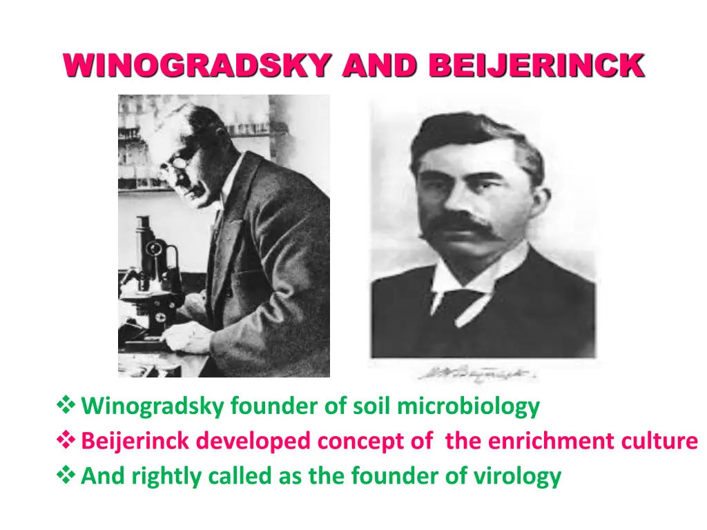 winogradsky and beijerinck