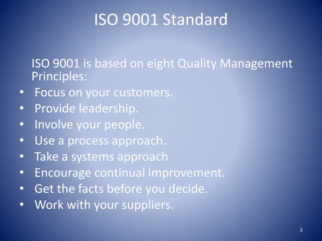 iso 9001 standard