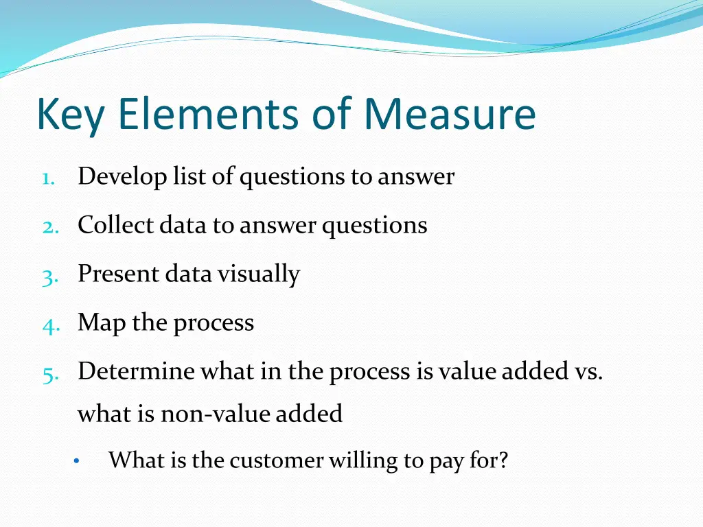 key elements of measure