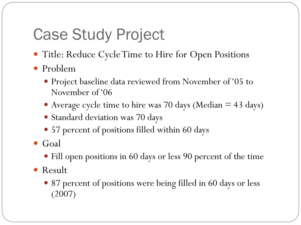 case study project