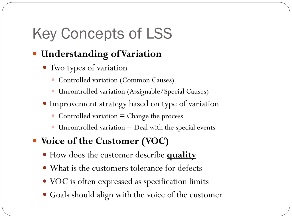 key concepts of lss