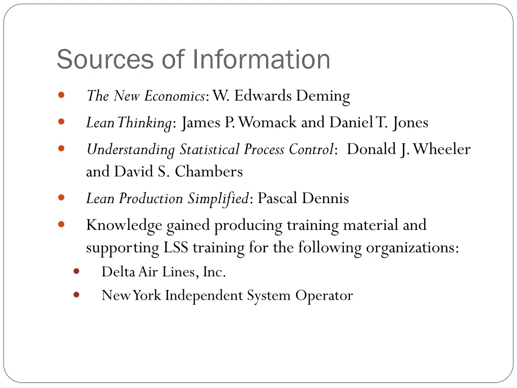 sources of information