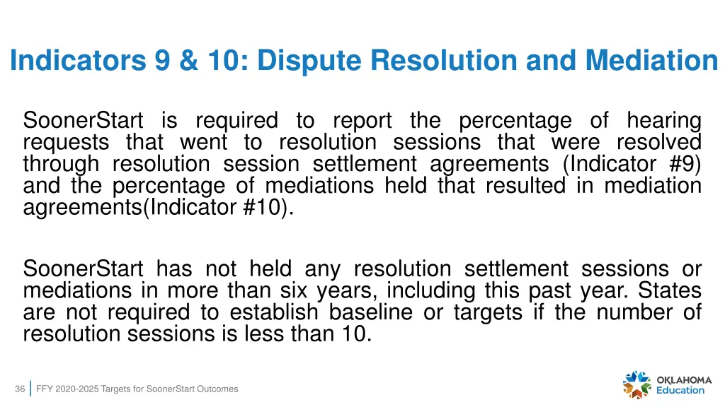 indicators 9 10 dispute resolution and mediation