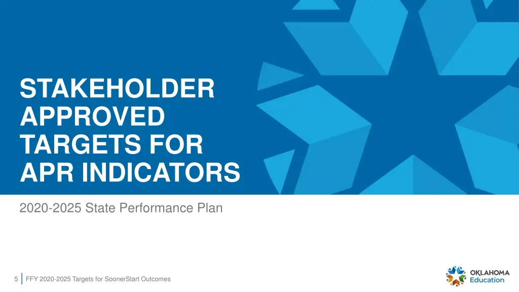 stakeholder approved targets for apr indicators