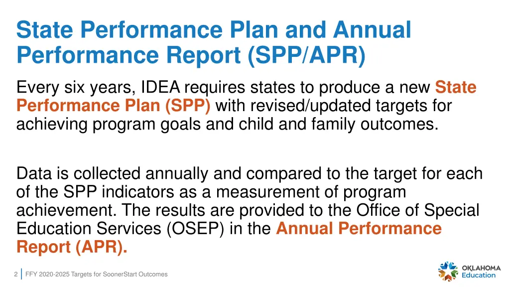 state performance plan and annual performance