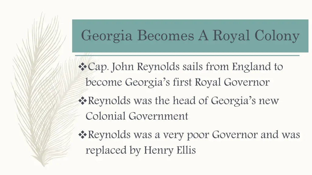 georgia becomes a royal colony