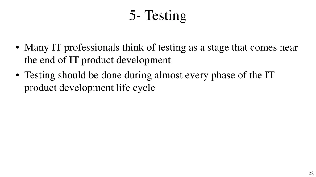 5 testing