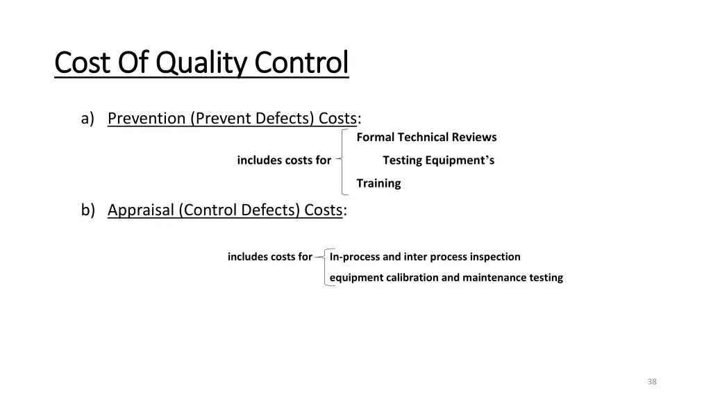 cost of quality control cost of quality control 1