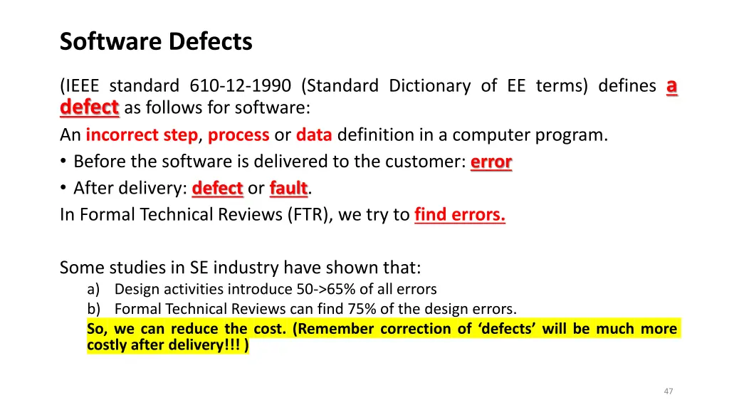 software defects