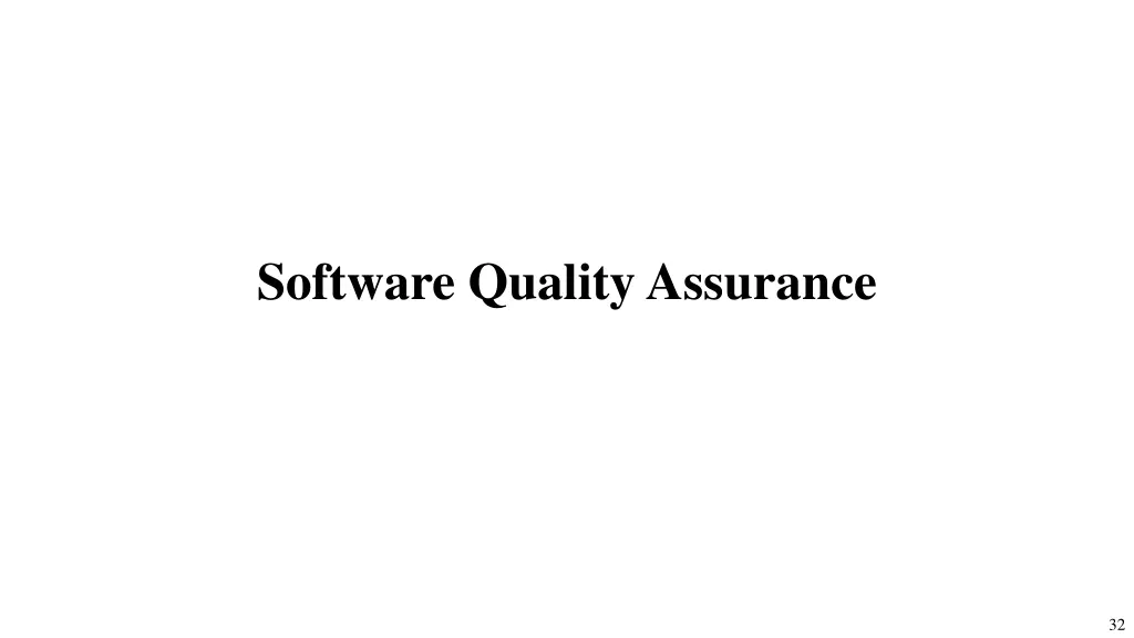 software quality assurance