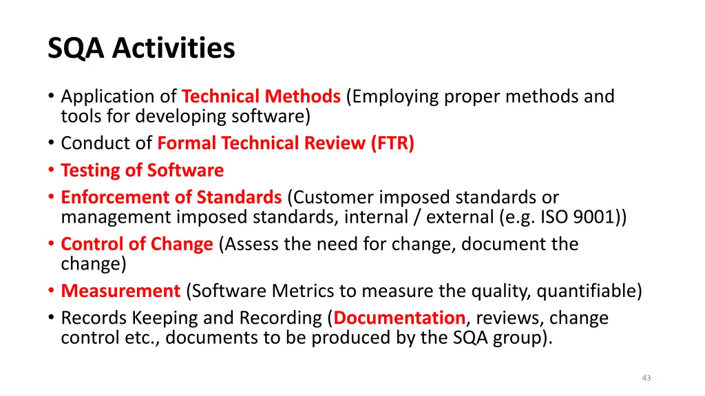 sqa activities