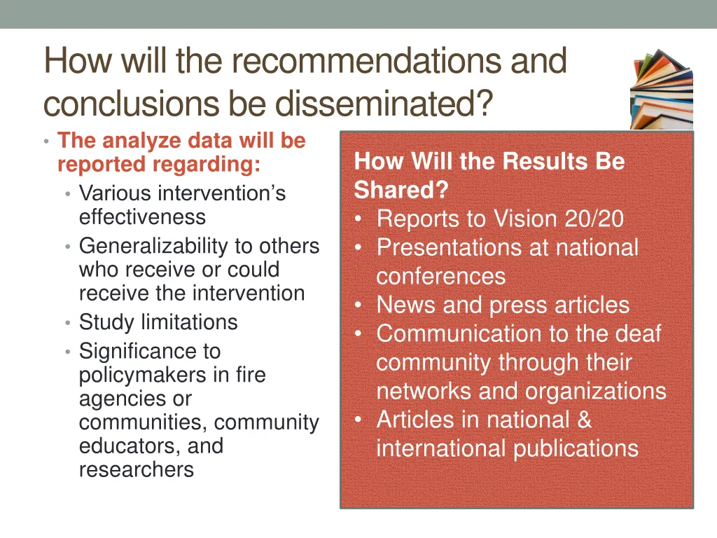 how will the recommendations and conclusions